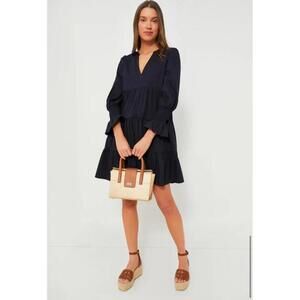 Tuckernuck Pomander Place Navy Cotton Poplin Kenzo Dress NWT Extra Large XL